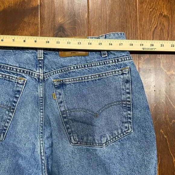 Levi's 545 Loose Fit Vintage 1993 Denim Blue Jeans Gold Tab Men's Size 38 x 30 - Picture 8 of 11